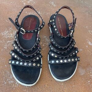 Marc by Marc Jacob black studded sandals sz 4.5